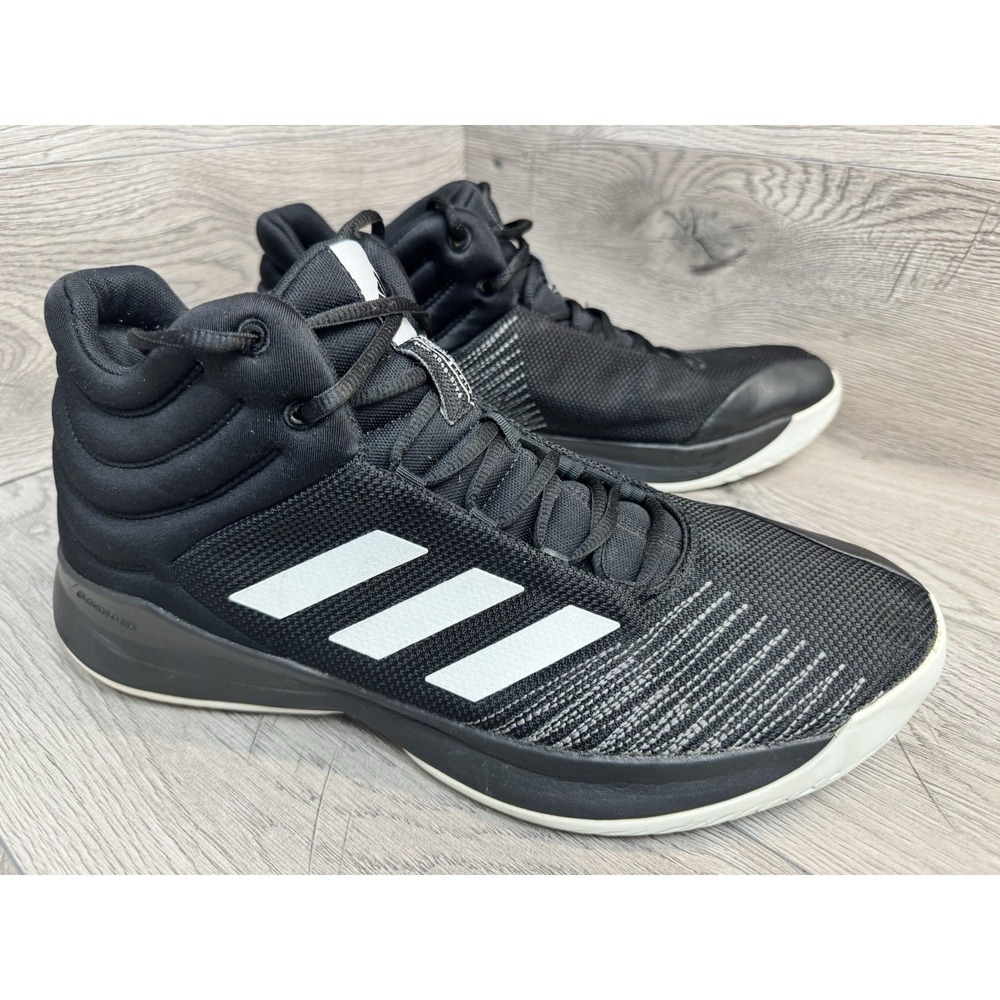 adidas Pro Spark 2018 Basketball Sneakers Men's Size 14 Black Cloudfoam Lace Up